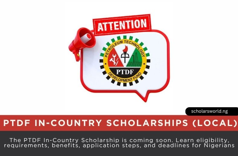 PTDF IN-Country Scholarships (LOCAL)