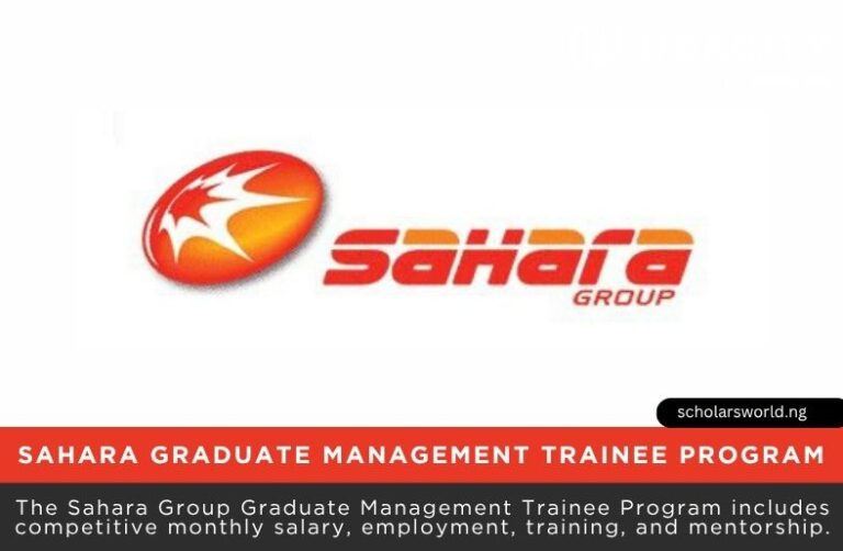 Sahara Group Graduate Management Trainee Program 2026 For Nigerians: Career Opportunity