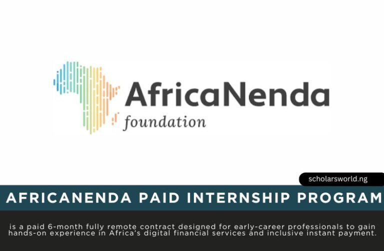 AfricaNenda Internship Program 2026 (Remote): Paid Internship Opportunity