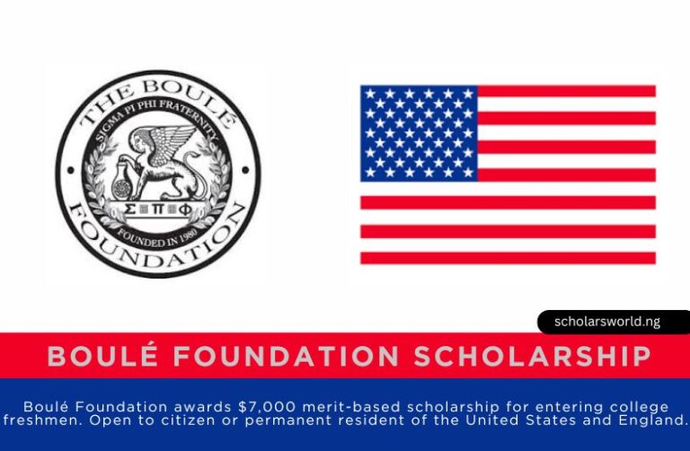Boulé Foundation Scholarship 2026: Awards $7,000Â
