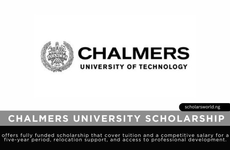 Chalmers University Scholarship 2026: Apply Now
