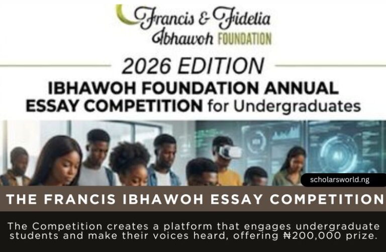 The Francis Ibhawoh Essay Competition 2026: Scholarship Opportunity