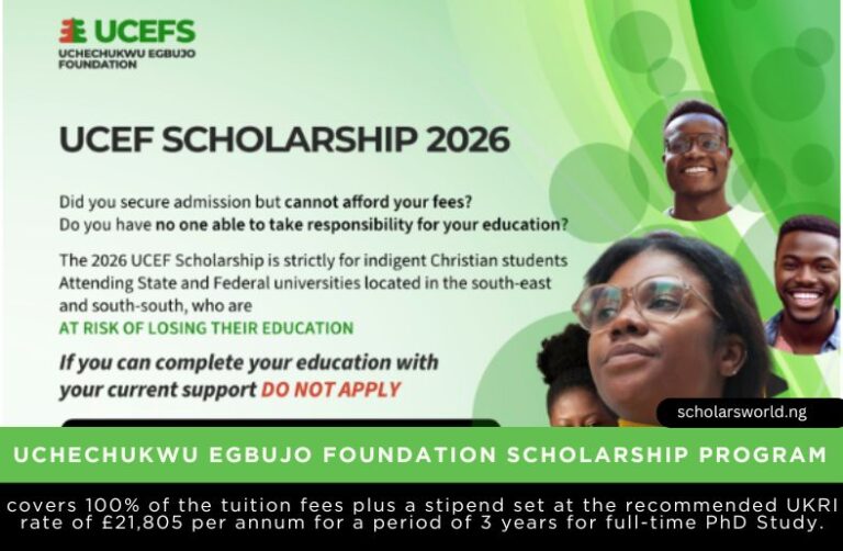 UCEF Scholarship Program 2026 for Nigerians: Apply Now