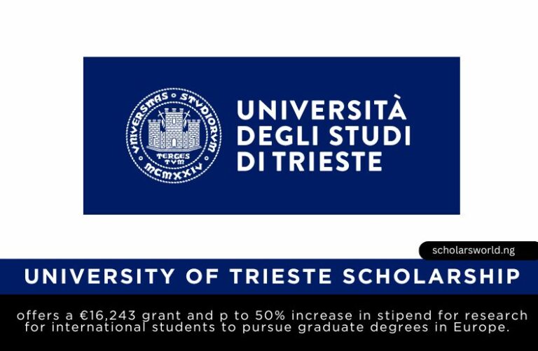 University of Trieste Scholarship 2026 in Italy: Application Requirements