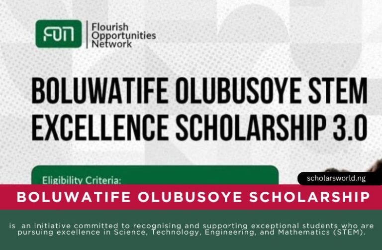 Boluwatife Olubusoye Scholarship 2026: How To Apply