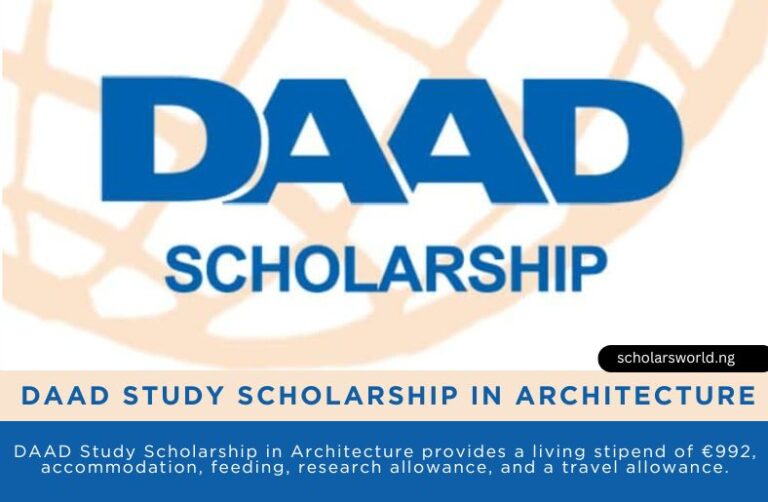 2026 DAAD Study Scholarship in Architecture: Fully Funded