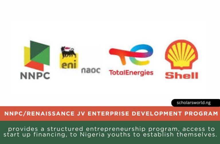 NNPC/Renaissance JV Enterprise Development Program 2026: Youth Empowerment Program for Nigerians