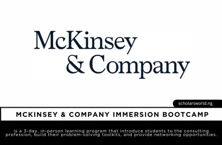 McKinsey Immersion Bootcamp 2026 for Africa Students: Apply Now