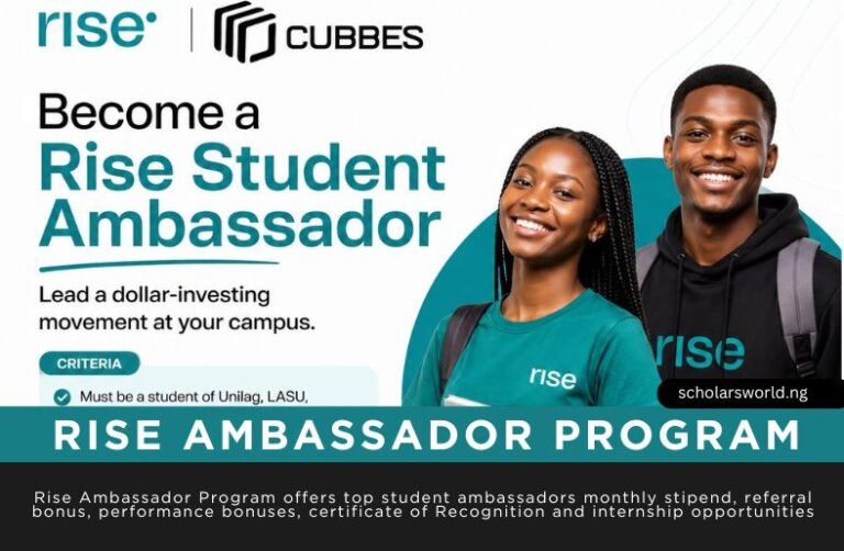 Rise Ambassador Program 2026: Opportunity for Undergraduates
