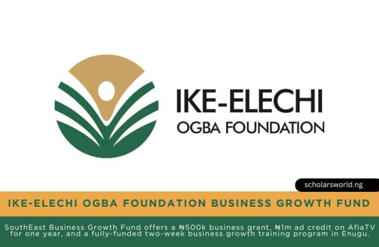 Ike-Elechi Ogba Foundation SouthEast Business Growth Fund 2026: Up to ₦500,000 Grant Funding