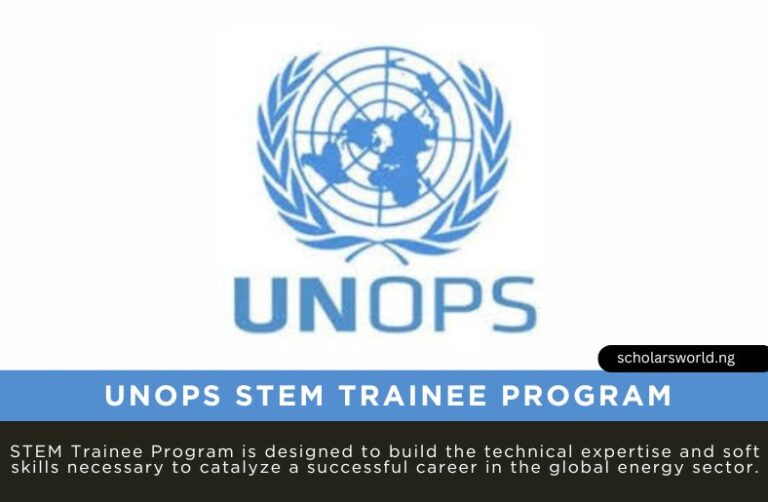 UNOPS STEM Trainee Program 2026: Career Development for Women in STEM