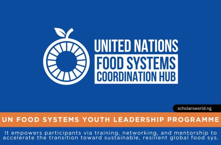 UN Food Systems Youth Leadership Programme (YLP) 2026: Opportunities in UN