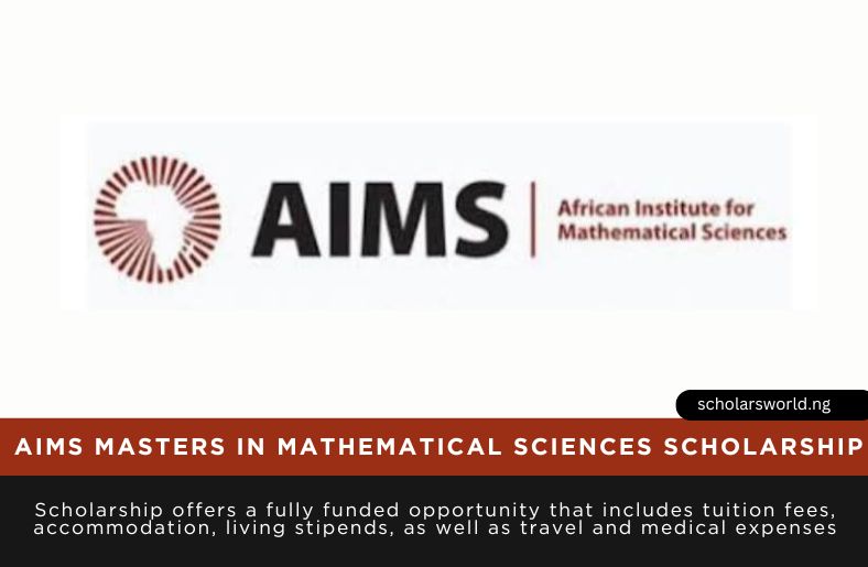 AIMS Masters in Mathematical Sciences Scholarship