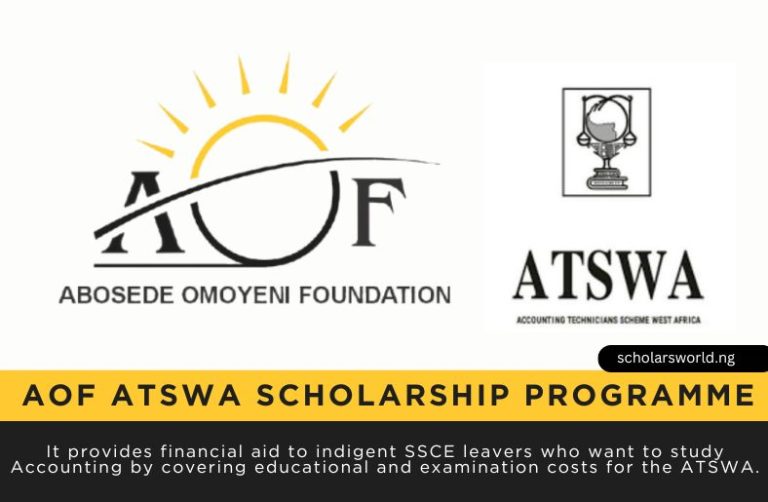Abosede Omoyeni Foundation (AOF) ATSWA Scholarship Programme 2026: How to Apply