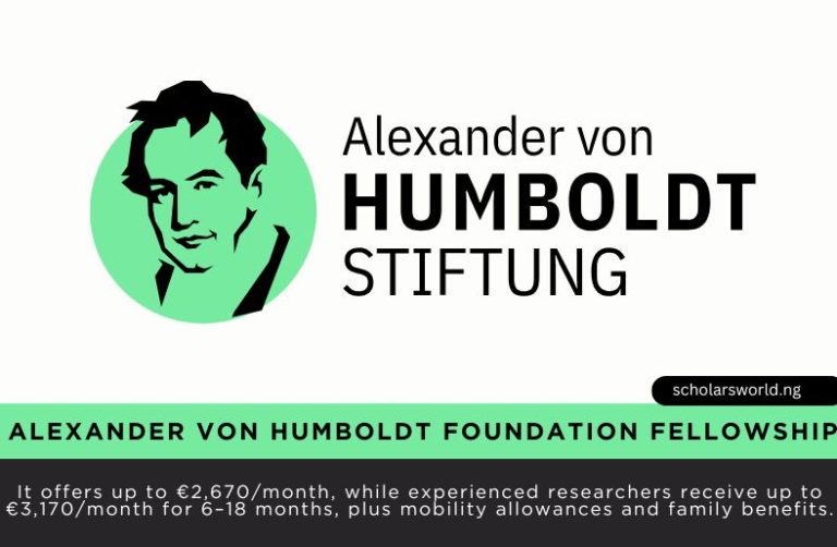 Alexander von Humboldt Foundation Fellowship 2027: Fully Funded
