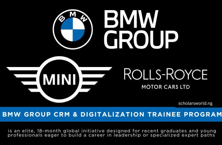 BMW Group CRM & Digitalization Trainee Program 2026: Application Guide