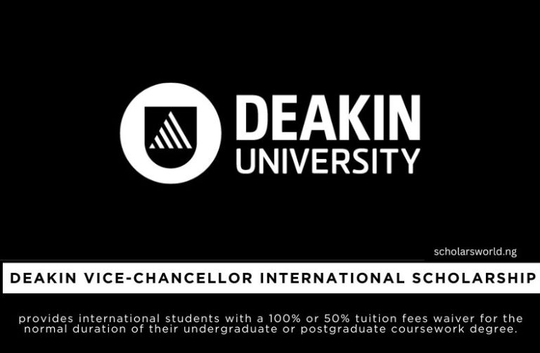 Deakin University Vice Chancellor Scholarship 2027: Full Scholarship in Australia