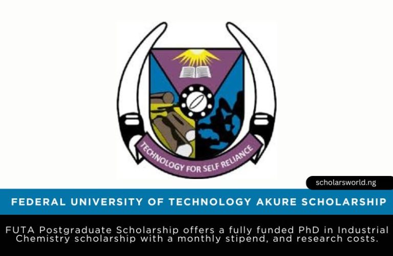 Federal University of Technology Akure (FUTA) Postgraduate Scholarship 2026: Fully Funded in Nigeria
