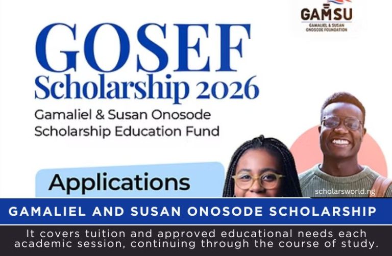 Gamaliel & Susan Onosode Scholarship Education Fund 2026: How To Apply