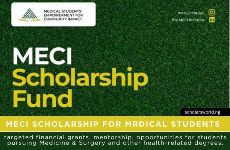 Medical Student Empowerment For Community Initiative (MECI) Scholarship 2026: