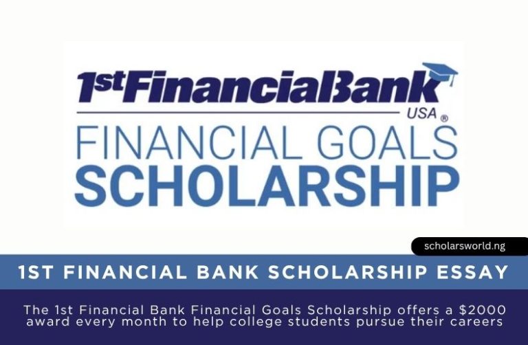 1st Financial Bank Scholarship 2027: $2,000 Financial Goals Scholarship, Eligibility, Essay & How to Apply