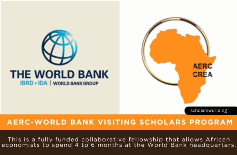 AERC-World Bank Visiting Scholars Program 2026: Call for Application