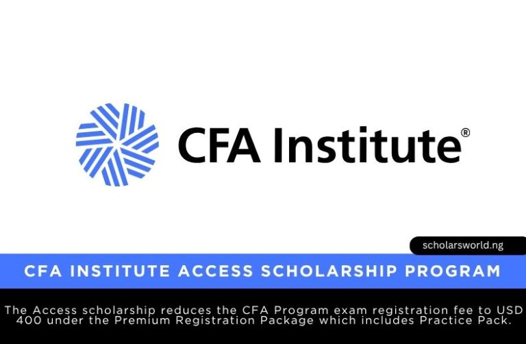 2027 CFA Institute Access Scholarship Program: Application Requirements