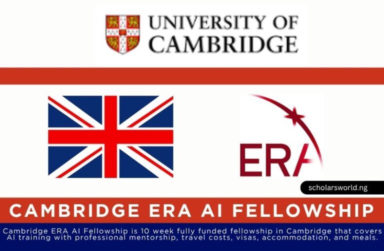 2027 Cambridge ERA AI Fellowship in UK: Fully Funded