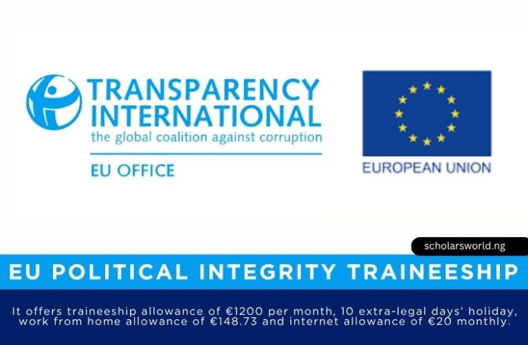 2026 EU Political Integrity Traineeship in Brussels: Eligibility Requirements