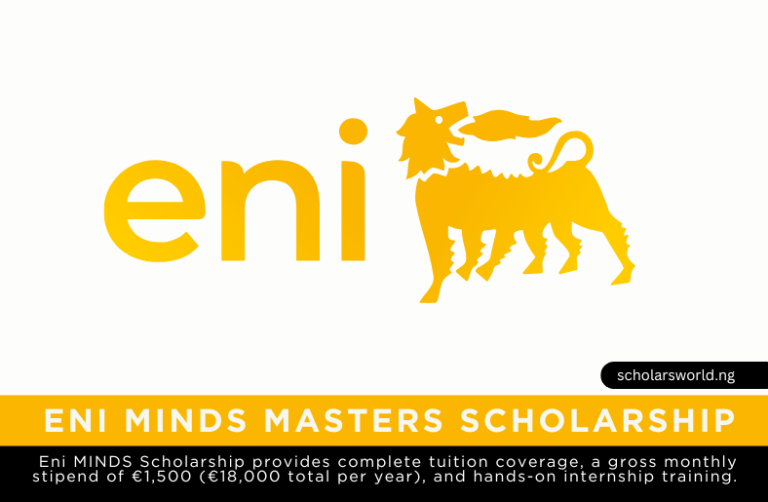 Eni MINDS Masters Scholarship 2027: Fully Funded in Italy