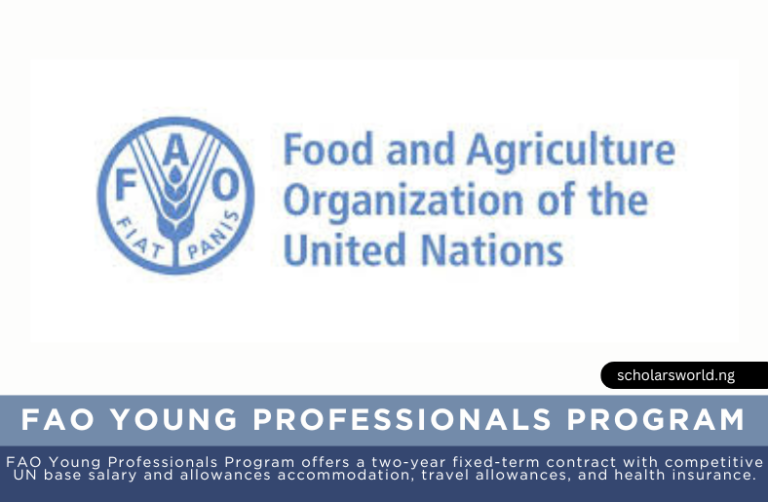 2026 FAO Young Professionals Program (YPP): Employment Opportunity at FAO