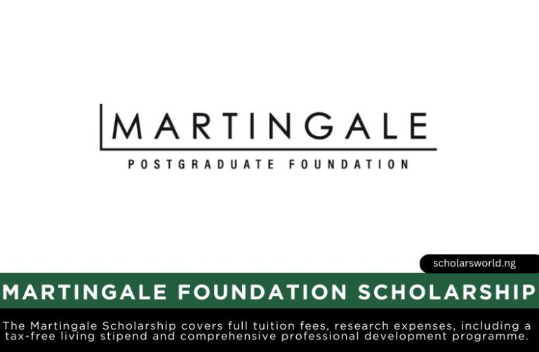 2027 Martingale Foundation Scholarship in UK: Fully Funded
