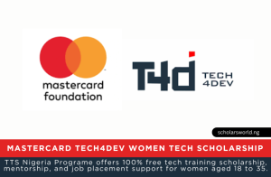 2026 Mastercard Tech4Dev Women Tech Scholarship: Free Tech Training for Women