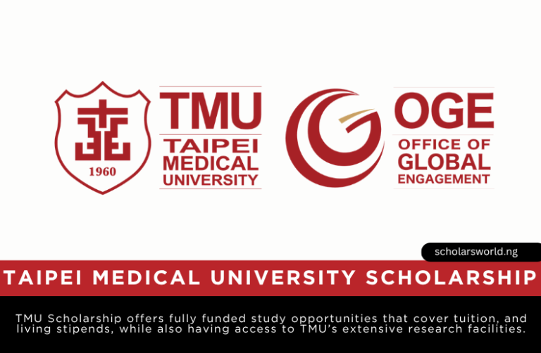 2027 Taipei Medical University Scholarship in Taiwan: Fully Funded