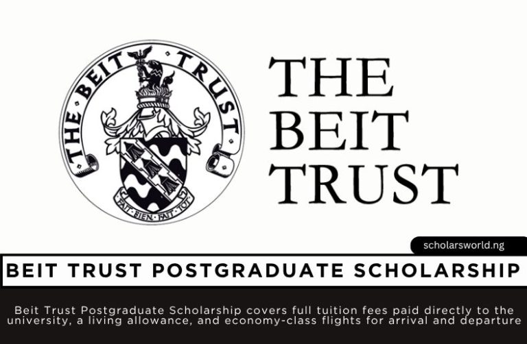 Beit Trust Postgraduate Scholarship 2027: How to Apply