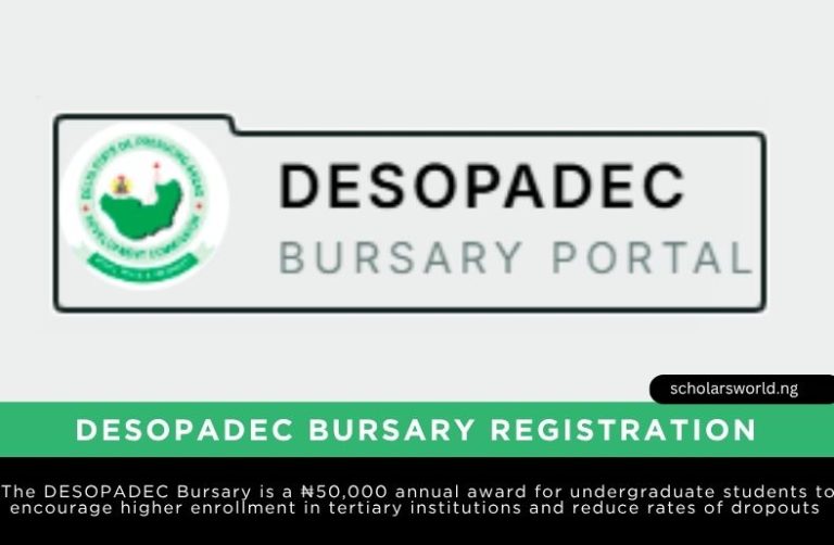 2026 DESOPADEC Bursary Registration For Nigerians