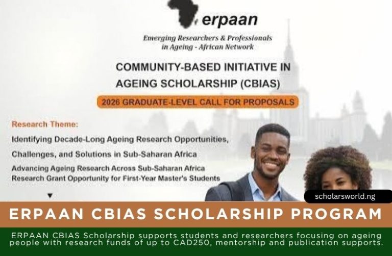 ERPAAN CBIAS Scholarship Program 2027 for Students in Sub Saharan Africa: How to Apply
