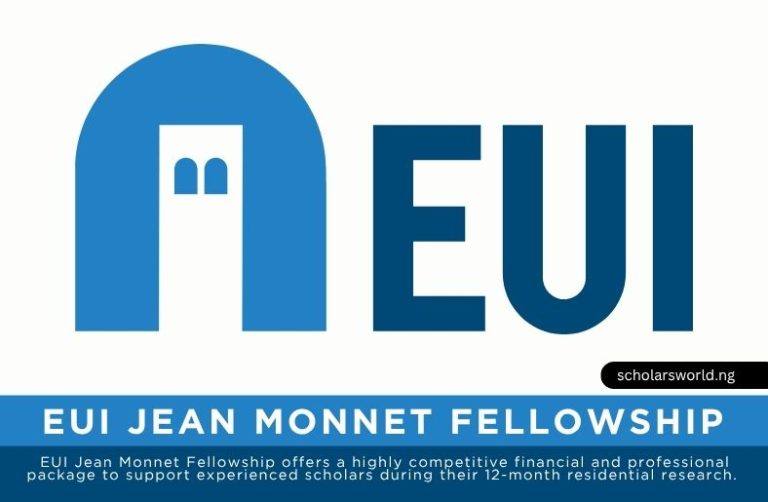 EUI Jean Monnet Fellowship 2027 (European University Institute): Fully Funded in Italy
