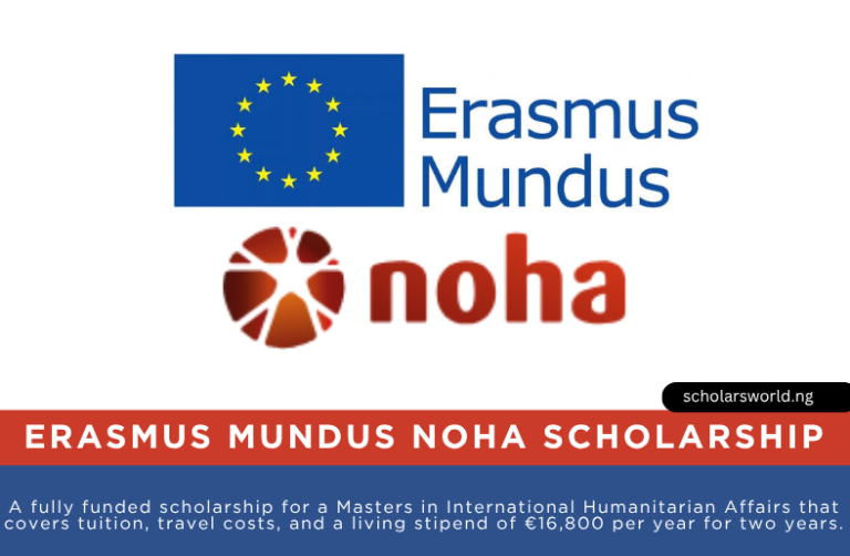 Erasmus Mundus NOHA Scholarship in International Humanitarian Action
