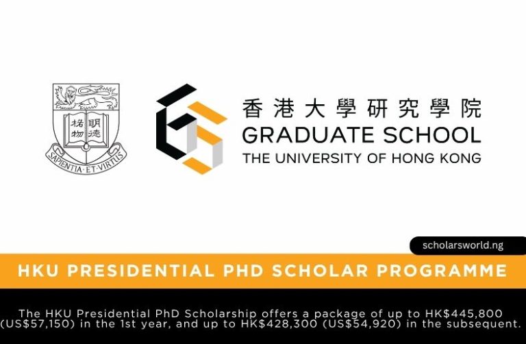 2027 HKU Presidential PhD Scholarship in Hong Kong: Fully Funded