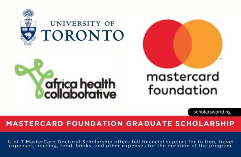 2027 MasterCard Doctor of Public Health Scholarship at University of Toronto in Canada: How to Apply