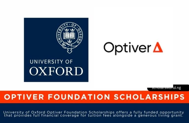 2027 University of Oxford Optiver Foundation Scholarships in UK: Fully Funded