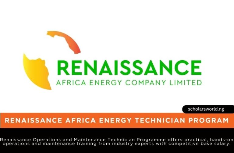 2026 Renaissance Operations and Maintenance Technician Programme: How to Apply