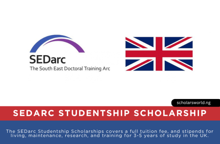 SEDarc Scholarships (Studentships) 2027 in the UK: Fully Funded