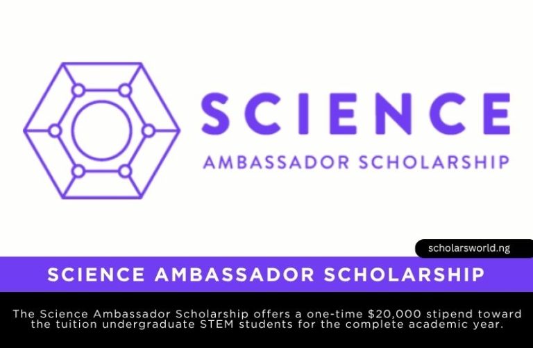 Science Ambassador Scholarship 2027: $20,000 STEM Scholarship for Women and Non-Binary Students