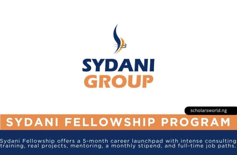 Sydani Fellowship Program 2027: How to Apply