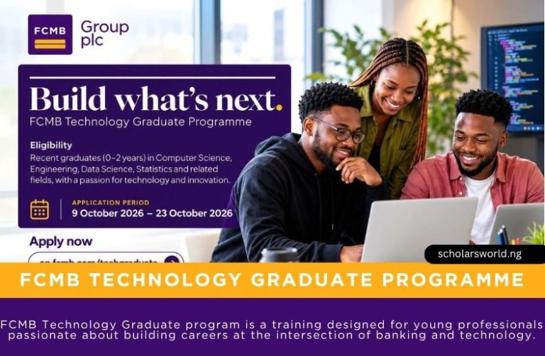 FCMB Technology Graduate Trainee Program 2026: How to Apply