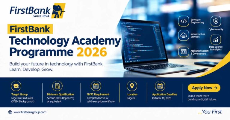 FirstBank Technology Academy Programme 2026 | Apply Now