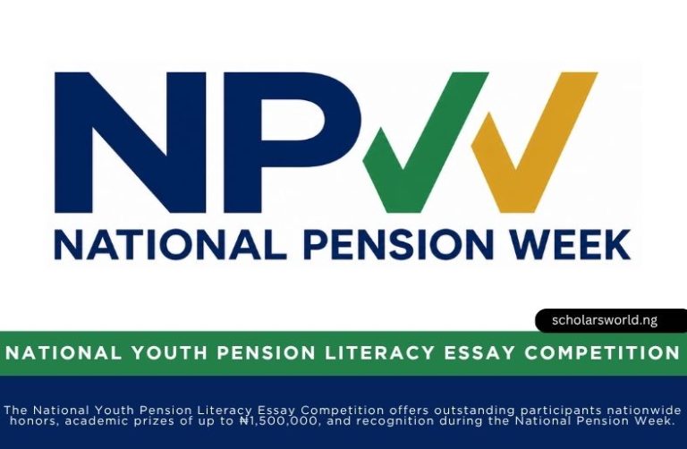 National Youth Pension Literacy Essay Competition 2026: Awards Prizes of up to ₦2,500,000