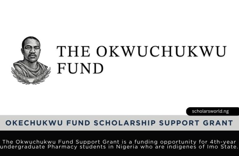 Okechukwu Fund Scholarship Support Grant for Pharmacy Students
